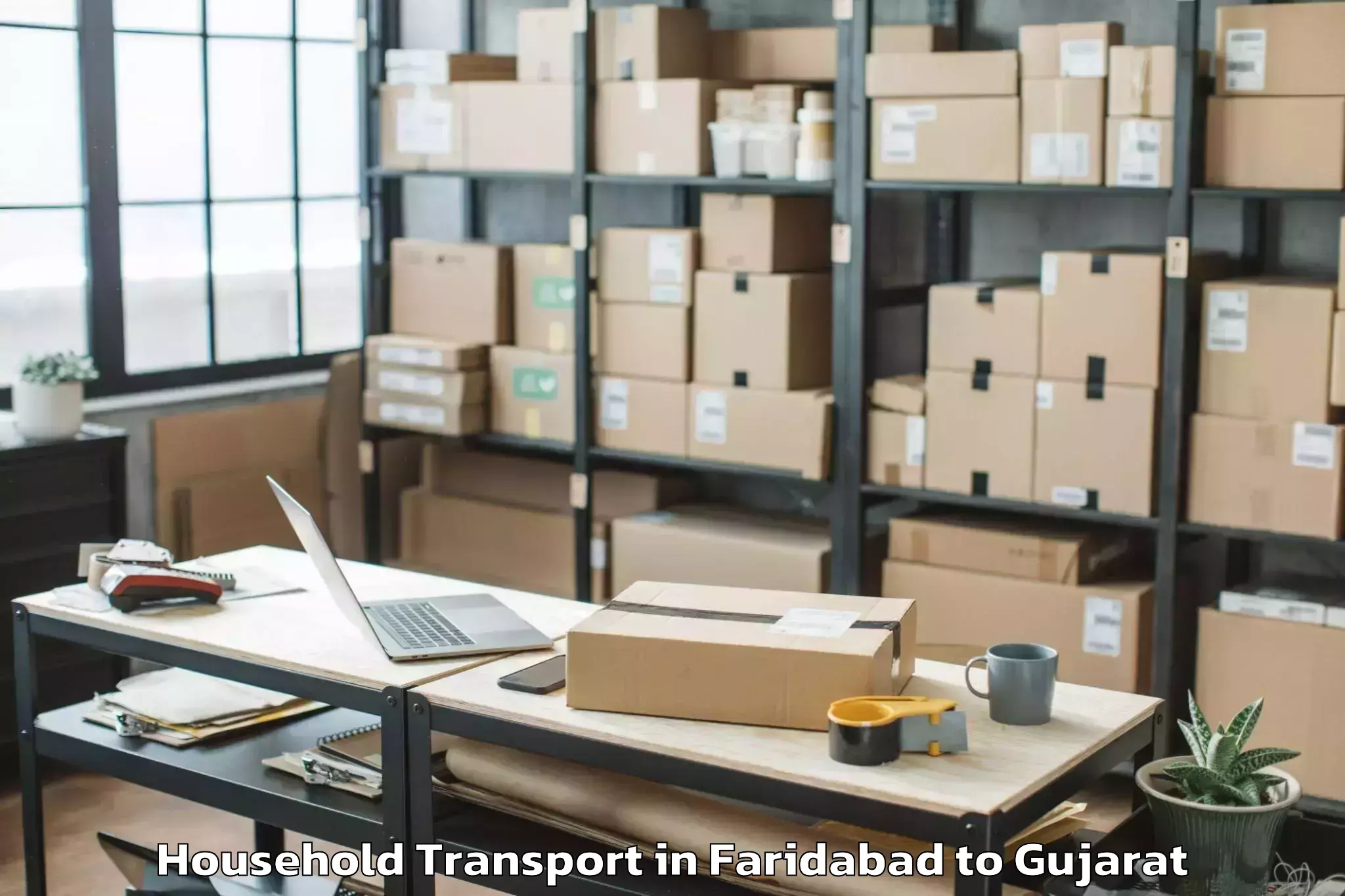 Faridabad to Khambha Household Transport